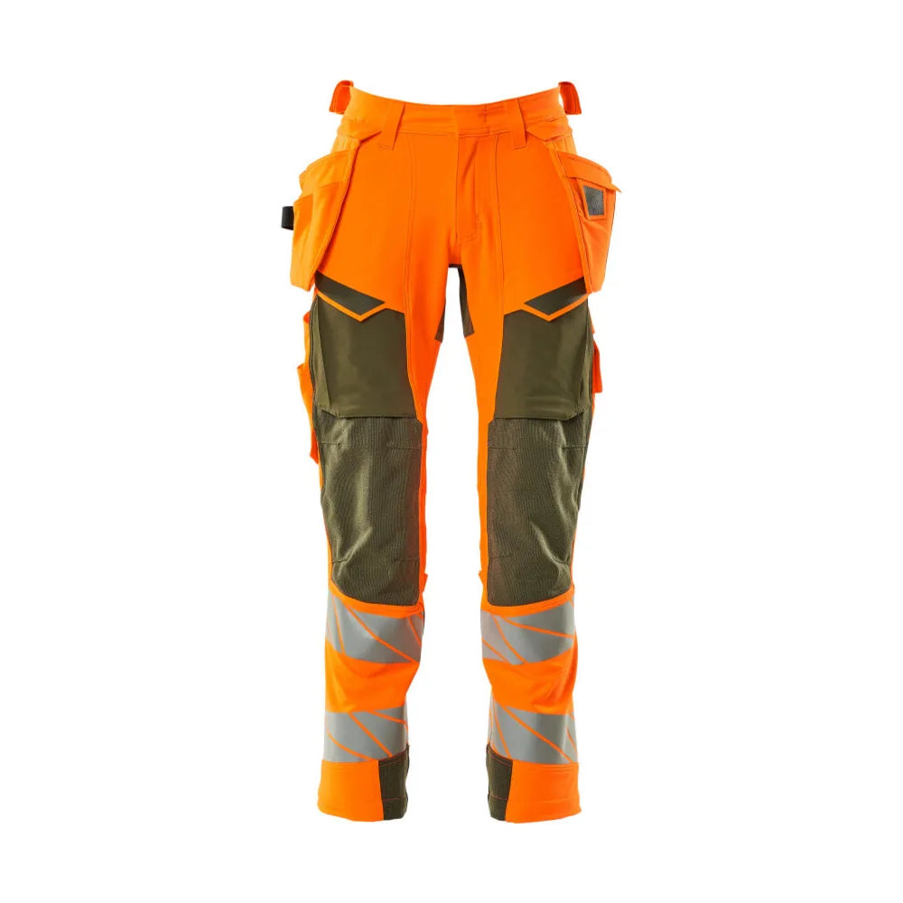 Mascot 19031-711 Broek Met Spijkerzakken High Vis Oranje Mosgroen
