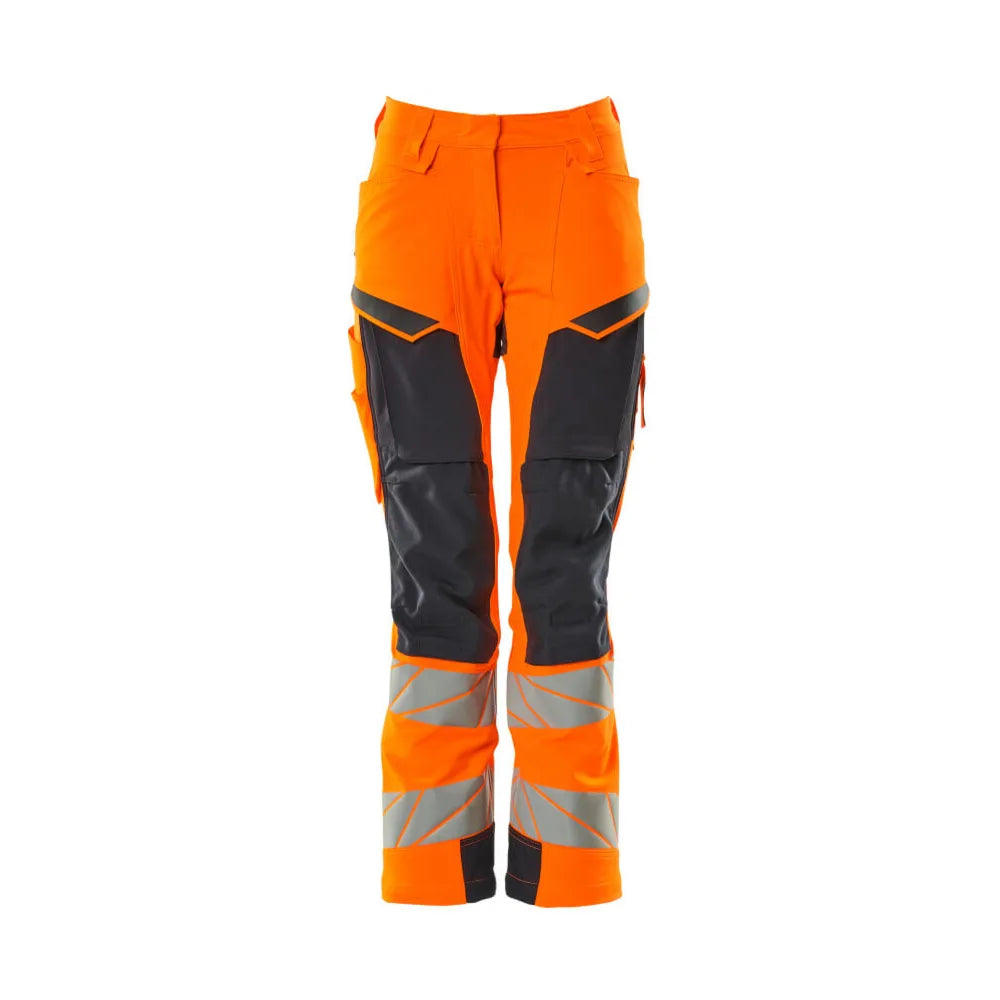 Mascot 19078-511 Broek Met Kniezakken High Vis Oranje Donkermarine
