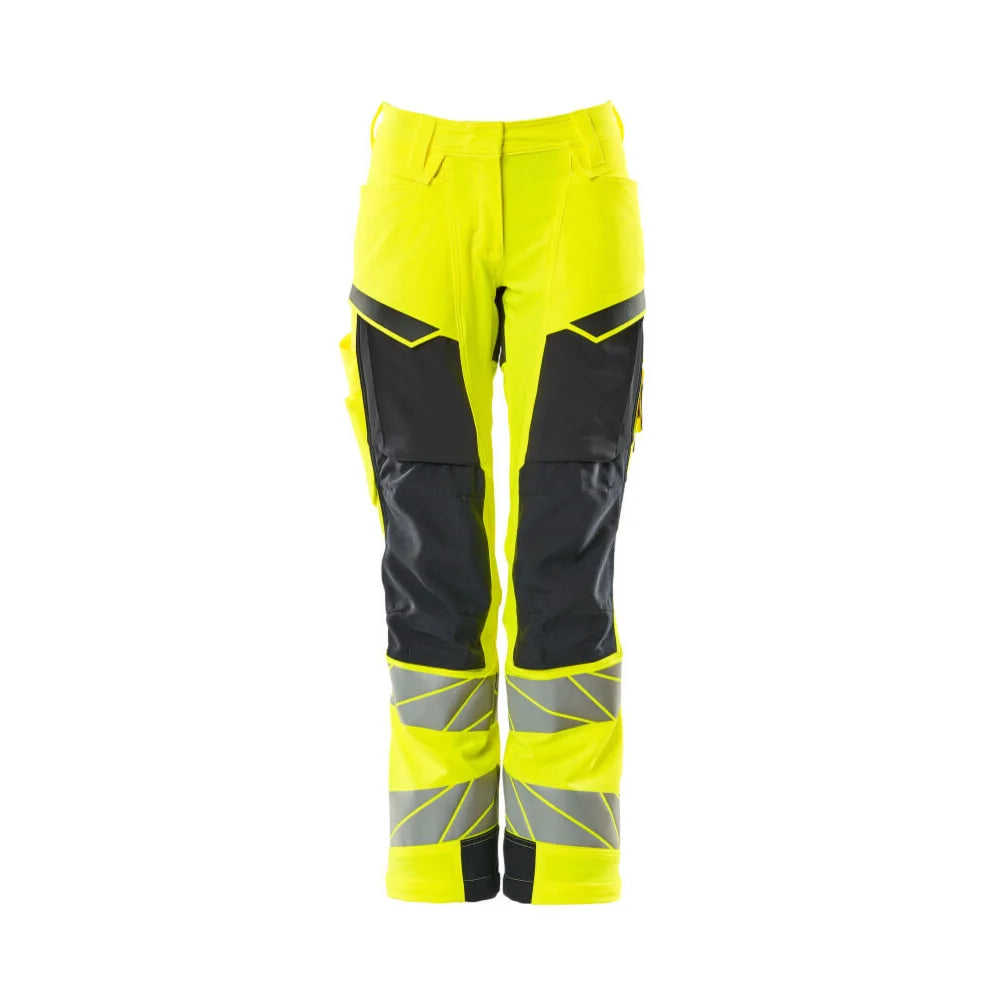 Mascot 19078-511 Broek Met Kniezakken High Vis Geel Donkermarine