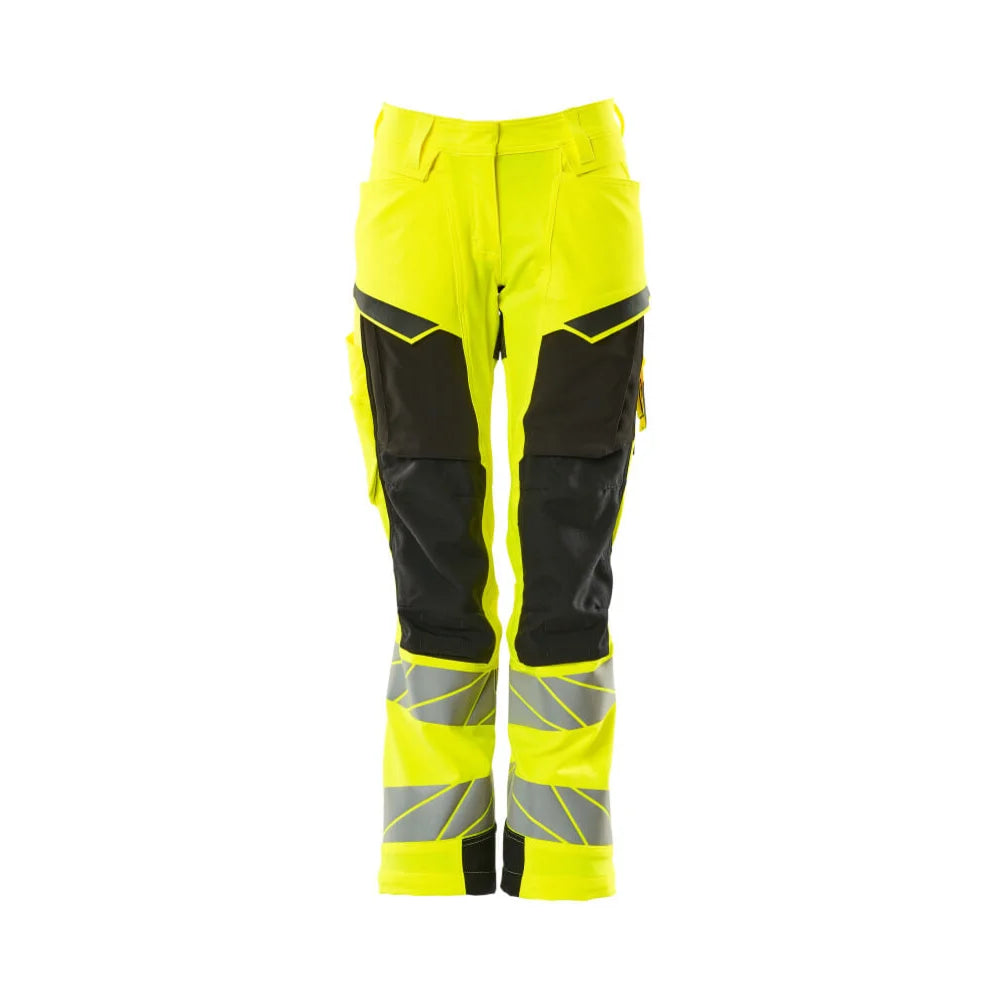 Mascot 19078-511 Broek Met Kniezakken High Vis Geel Zwart