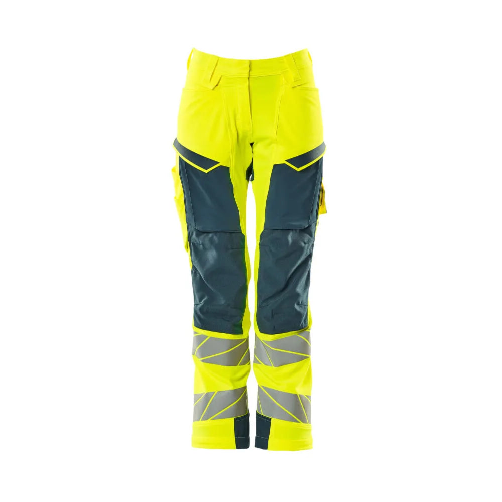 Mascot 19078-511 Broek Met Kniezakken High Vis Geel Donkerpetrol