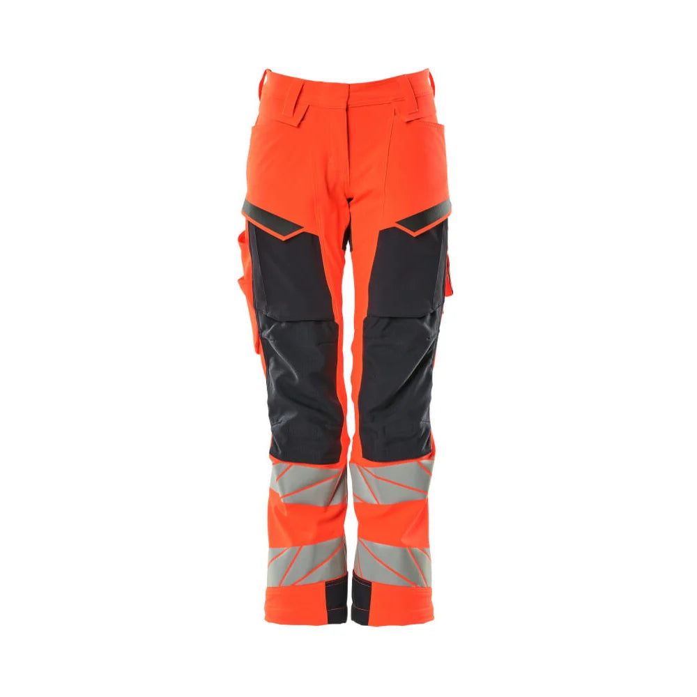 Mascot 19078-511 Broek Met Kniezakken High Vis Rood Donkermarine
