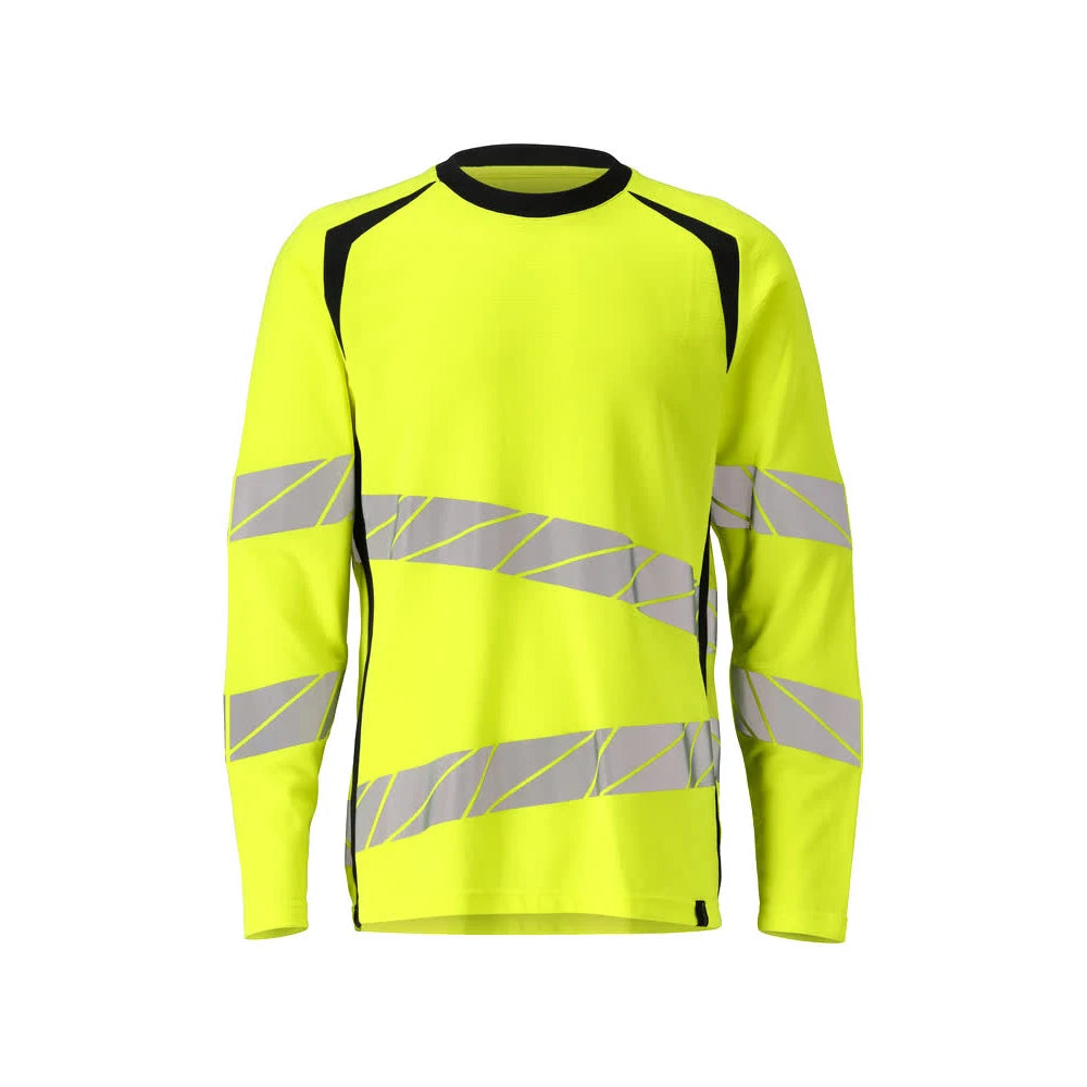 Mascot 19081-771 T-Shirt Met Lange Mouwen High Vis Geel Donkermarine