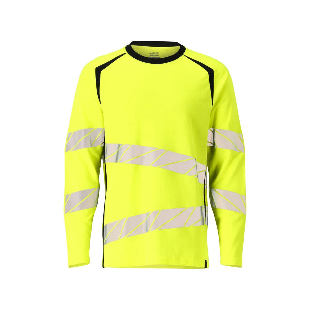 Mascot 19081-771 T-Shirt Met Lange Mouwen High Vis Geel Zwart