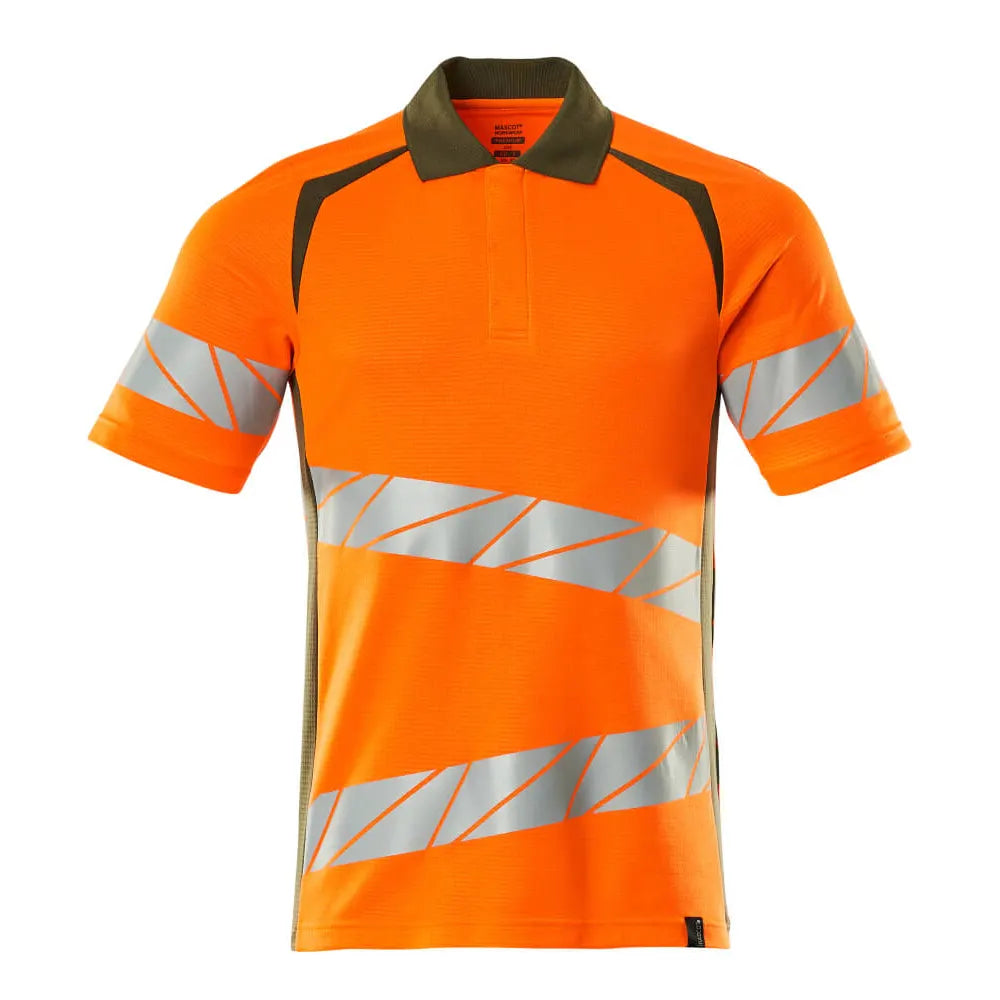 Mascot 19083-771 Poloshirt High Vis Oranje Mosgroen