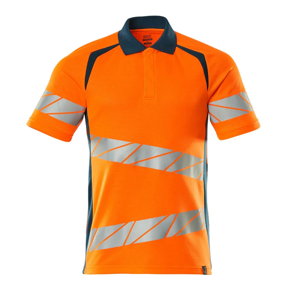 Mascot 19083-771 Poloshirt High Vis Oranje Donkerpetrol