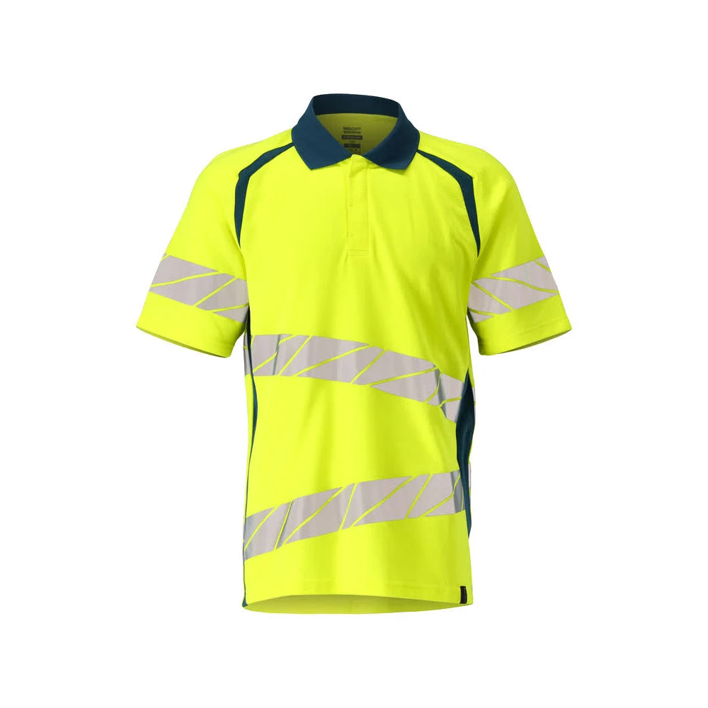 Mascot 19083-771 Poloshirt High Vis Geel Donkerpetrol