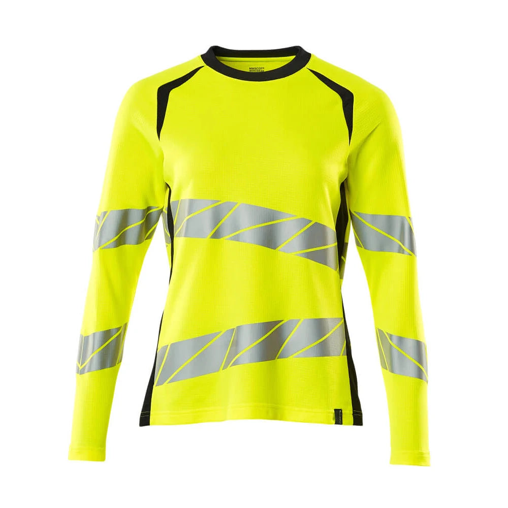 Mascot 19091-771 T-Shirt Met Lange Mouwen High Vis Geel Donkermarine