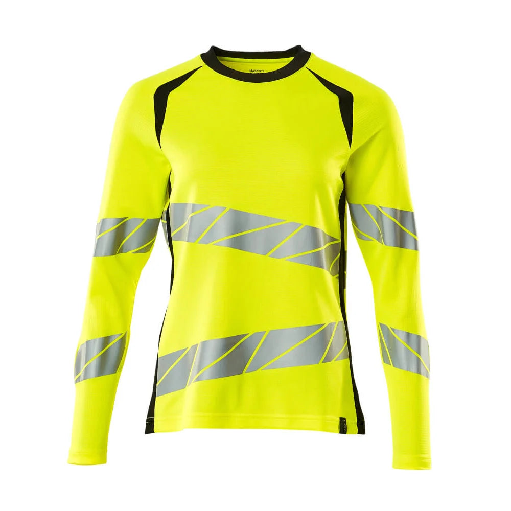 Mascot 19091-771 T-Shirt Met Lange Mouwen High Vis Geel Zwart