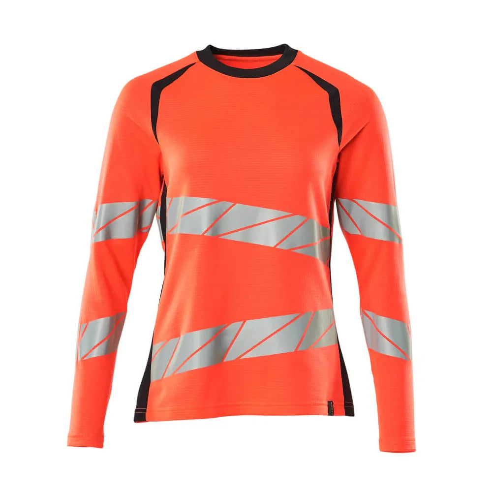 Mascot 19091-771 T-Shirt Met Lange Mouwen High Vis Rood Donkermarine