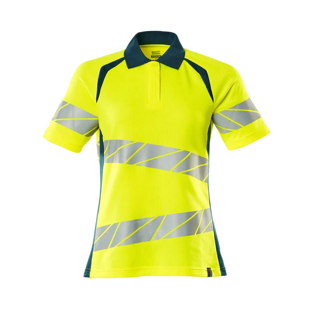 Mascot 19093-771 Poloshirt High Vis Geel Donkerpetrol
