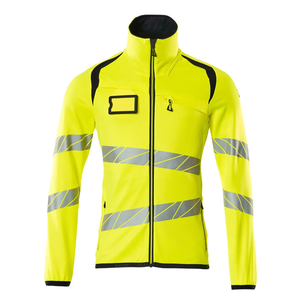 Mascot 19103-315 Fleecetrui Met Rits High Vis Geel Donkermarine