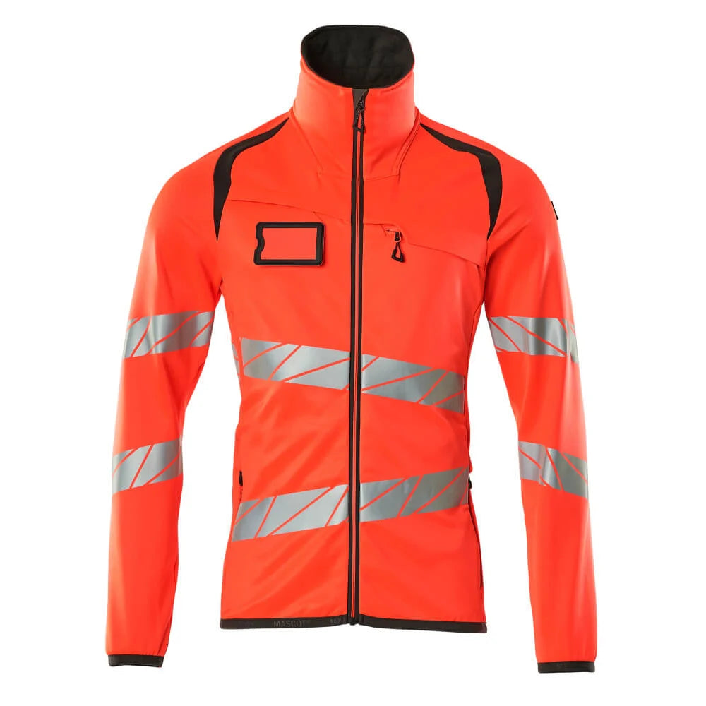 Mascot 19103-315 Fleecetrui Met Rits High Vis Rood Donkerantraciet