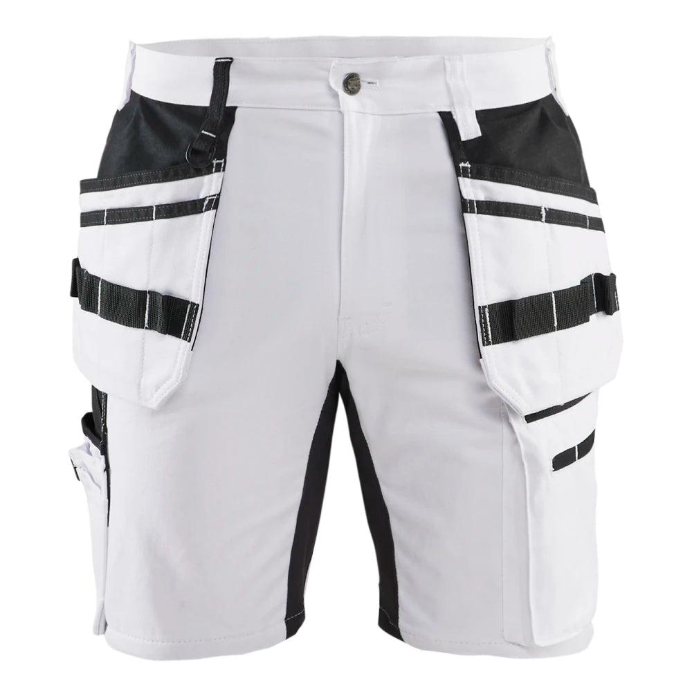 Blaklader 1911 1000 Schildersshort Met Stretch En Gereedschapszakken Wit Zwart