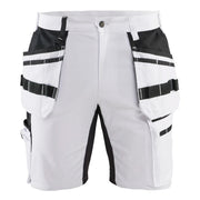 Blaklader 1911 1000 Schildersshort Met Stretch En Gereedschapszakken Wit Zwart