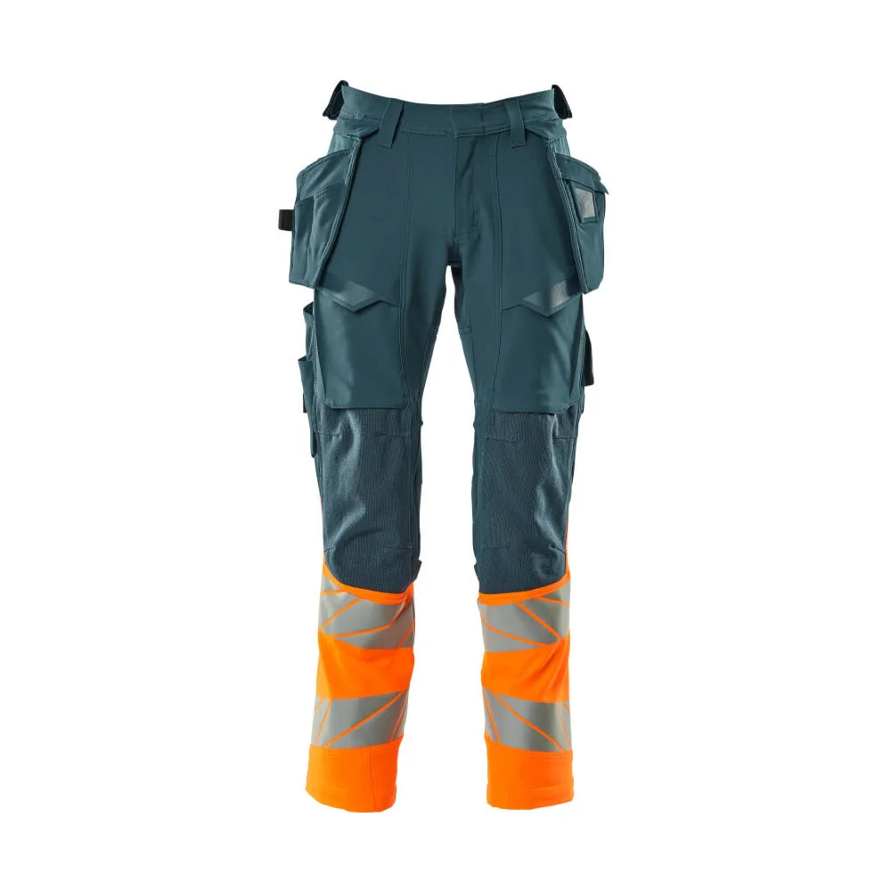 Mascot 19131-711 Broek Met Spijkerzakken Donkerpetrol High Vis Oranje