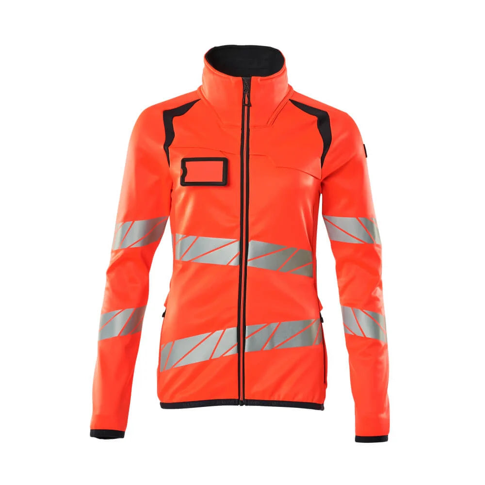 Mascot 19153-315 Fleecetrui Met Rits High Vis Rood Donkermarine