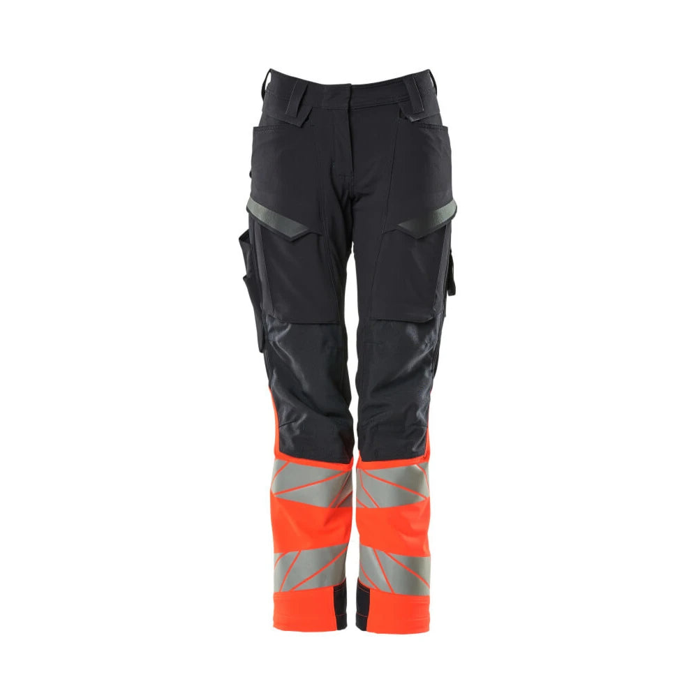 Mascot 19178-511 Broek Met Kniezakken Donkermarine High Vis Rood