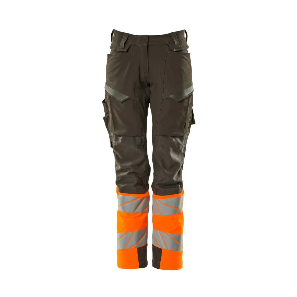 Mascot 19178-511 Broek Met Kniezakken Donkerantraciet High Vis Oranje