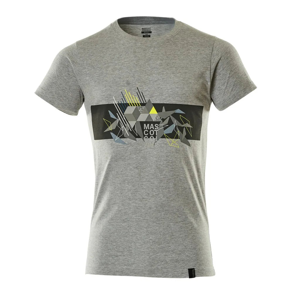 Mascot 19182-965 T-Shirt Grijs Gemeleerd High Vis Geel