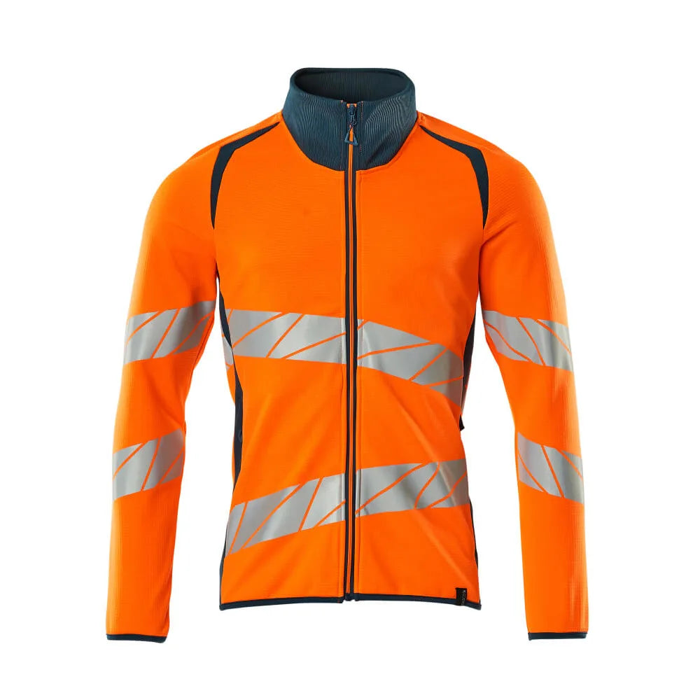 Mascot 19184-781 Sweatshirt Met Rits High Vis Oranje Donkerpetrol