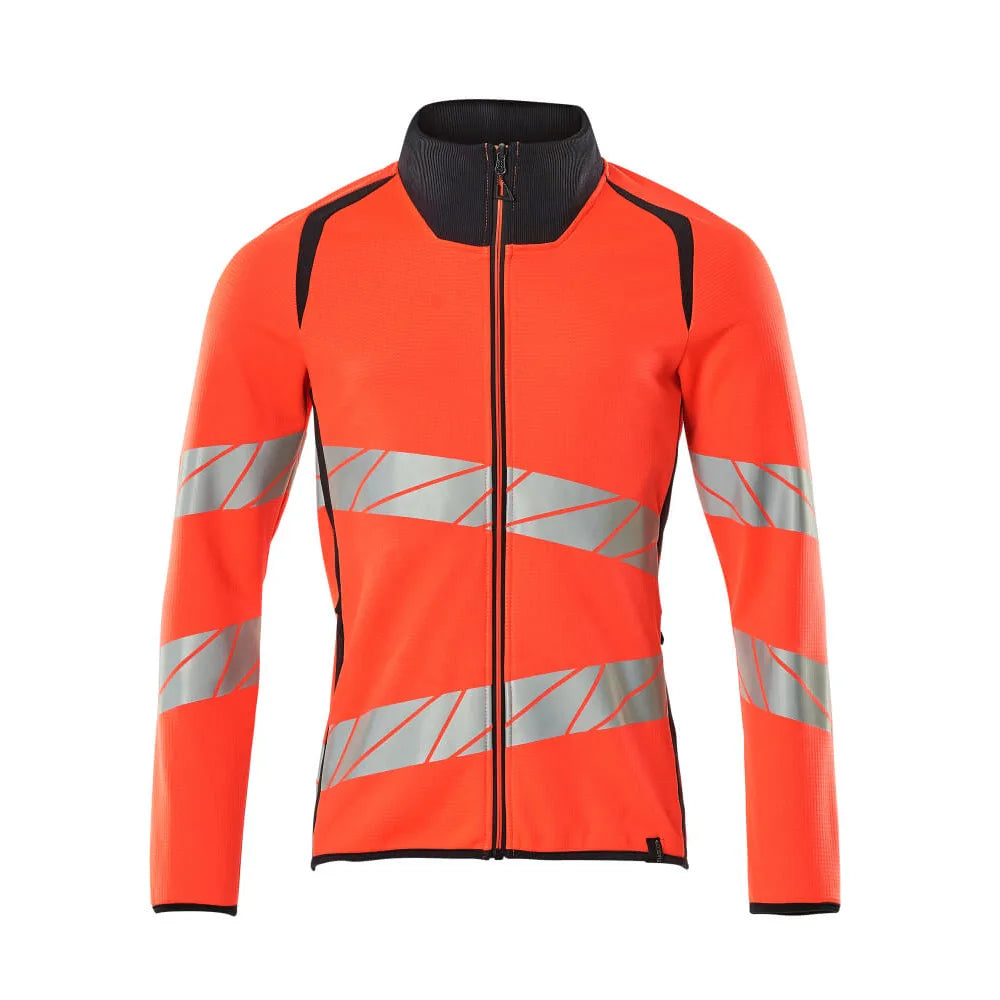 Mascot 19184-781 Sweatshirt Met Rits High Vis Rood Donkermarine