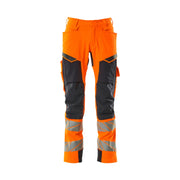 Mascot 19279-510 Broek Met Kniezakken High Vis Oranje Donkermarine