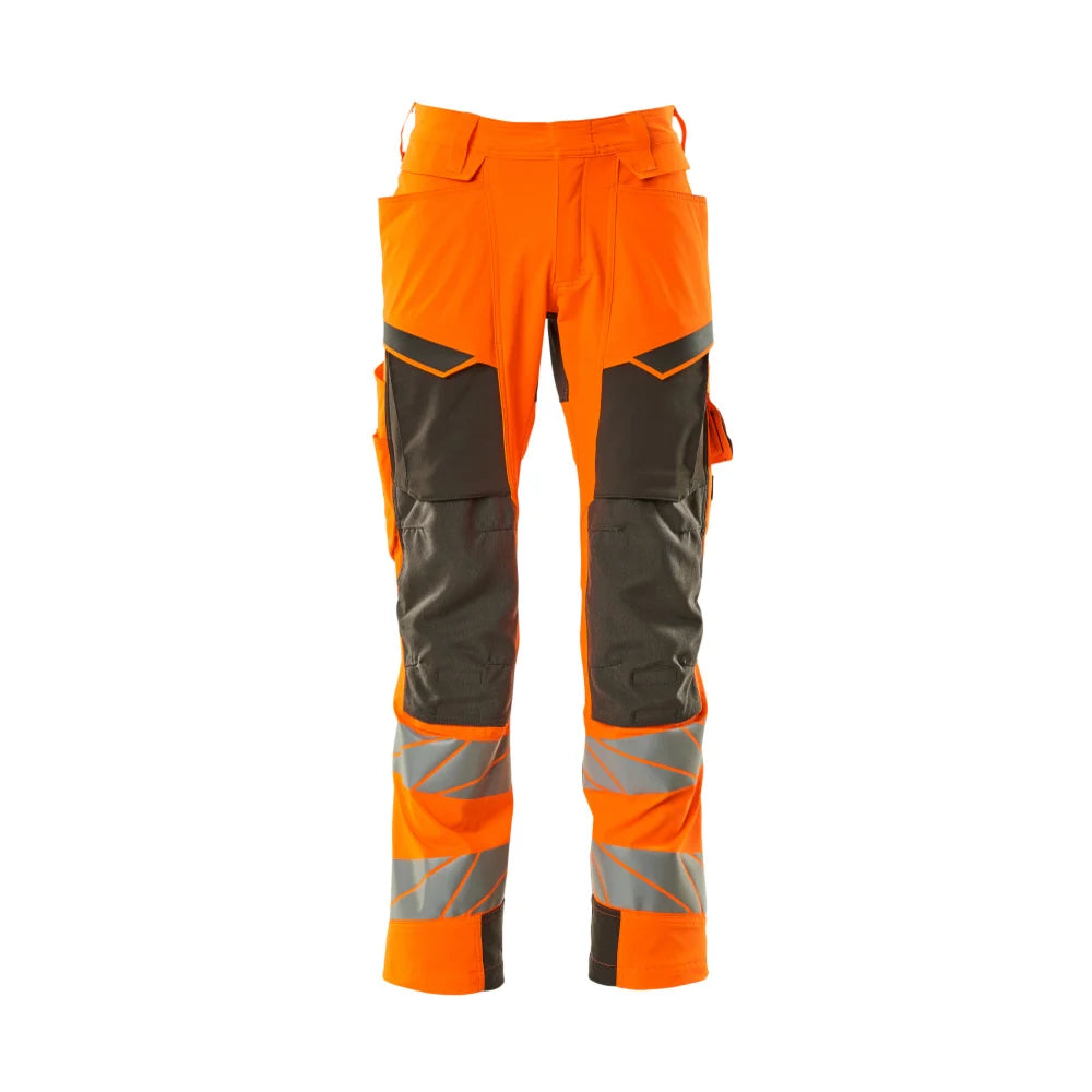 Mascot 19279-510 Broek Met Kniezakken High Vis Oranje Donkerantraciet
