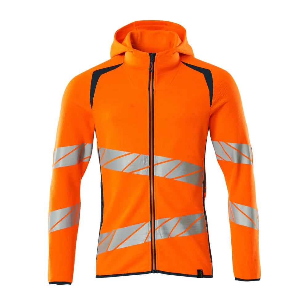 Mascot 19284-781 Capuchontrui Met Rits High Vis Oranje Donkerpetrol