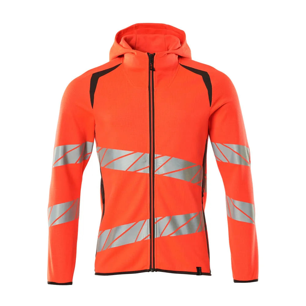 Mascot 19284-781 Capuchontrui Met Rits High Vis Rood Donkerantraciet