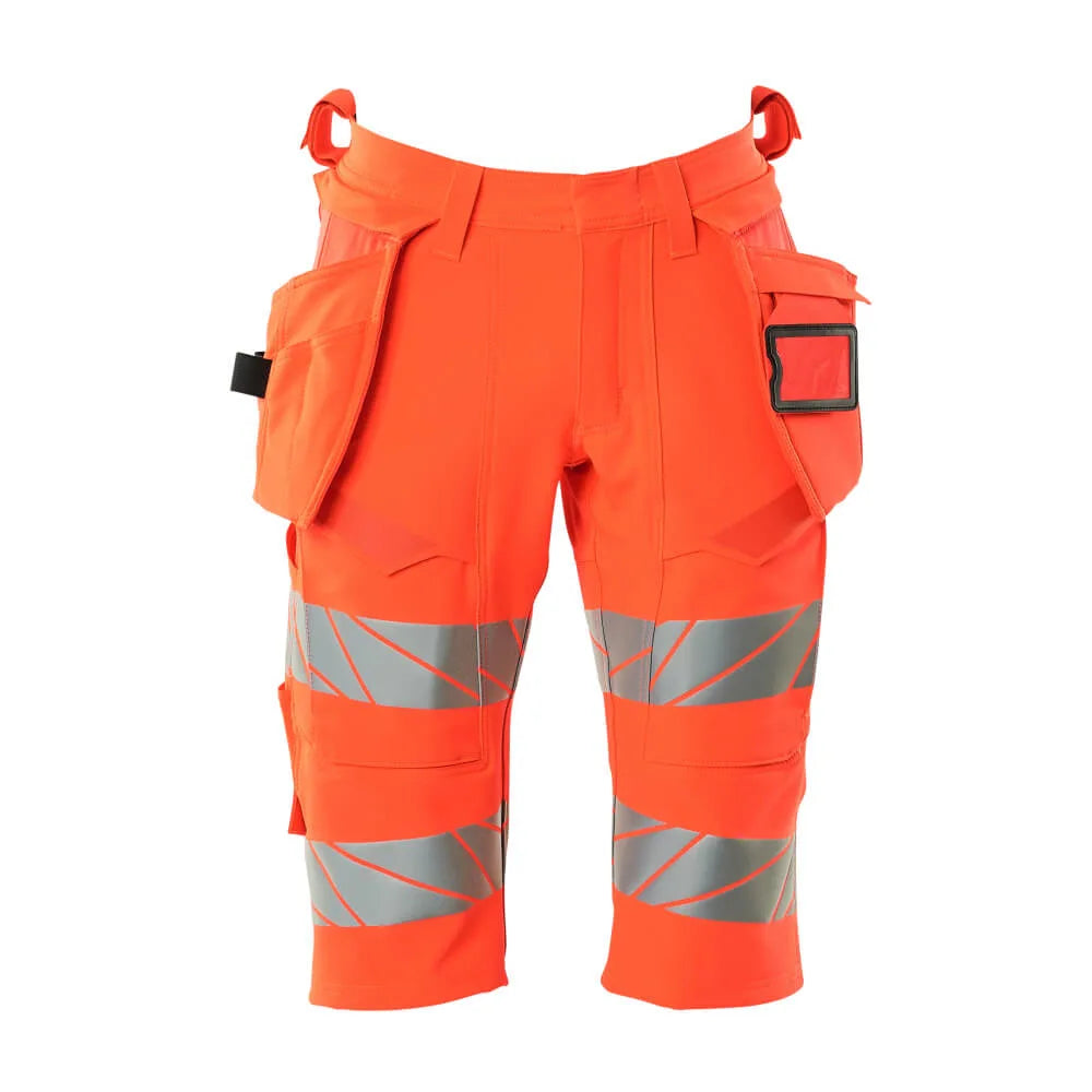 Mascot 19349-711 Shorts Lange Met Spijkerzakken High Vis Rood