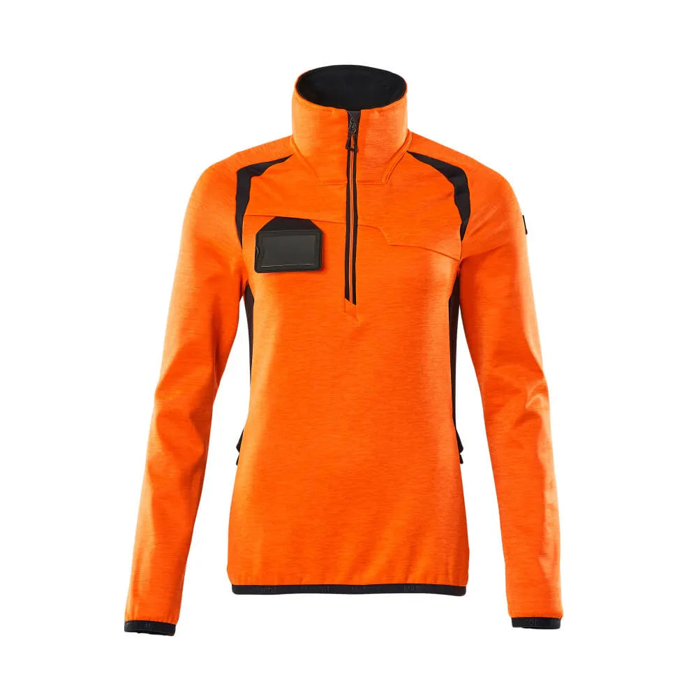 Mascot 19353-316 Fleecetrui Met Korte Rits High Vis Oranje Donkermarine