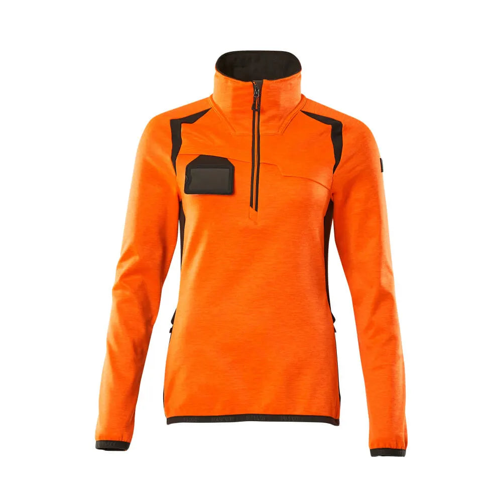 Mascot 19353-316 Fleecetrui Met Korte Rits High Vis Oranje Donkerantraciet