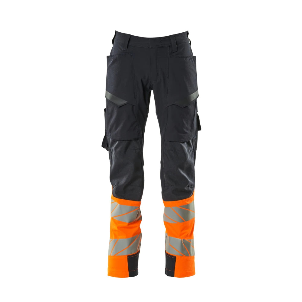 Mascot 19379-510 Broek Met Dijbeenzakken Donkermarine High Vis Oranje