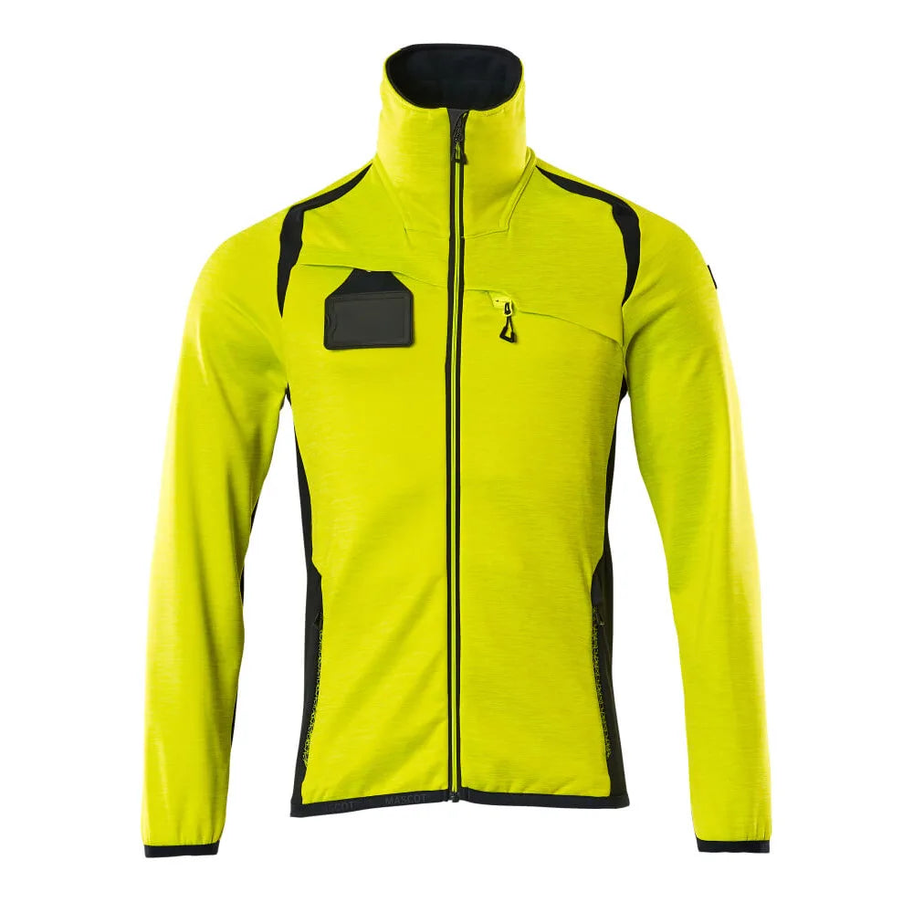 Mascot 19403-316 Fleecetrui Met Rits High Vis Geel Donkermarine