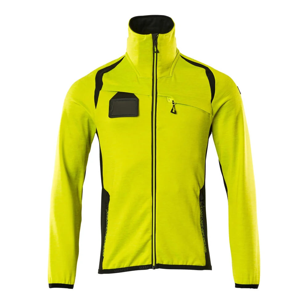 Mascot 19403-316 Fleecetrui Met Rits High Vis Geel Zwart
