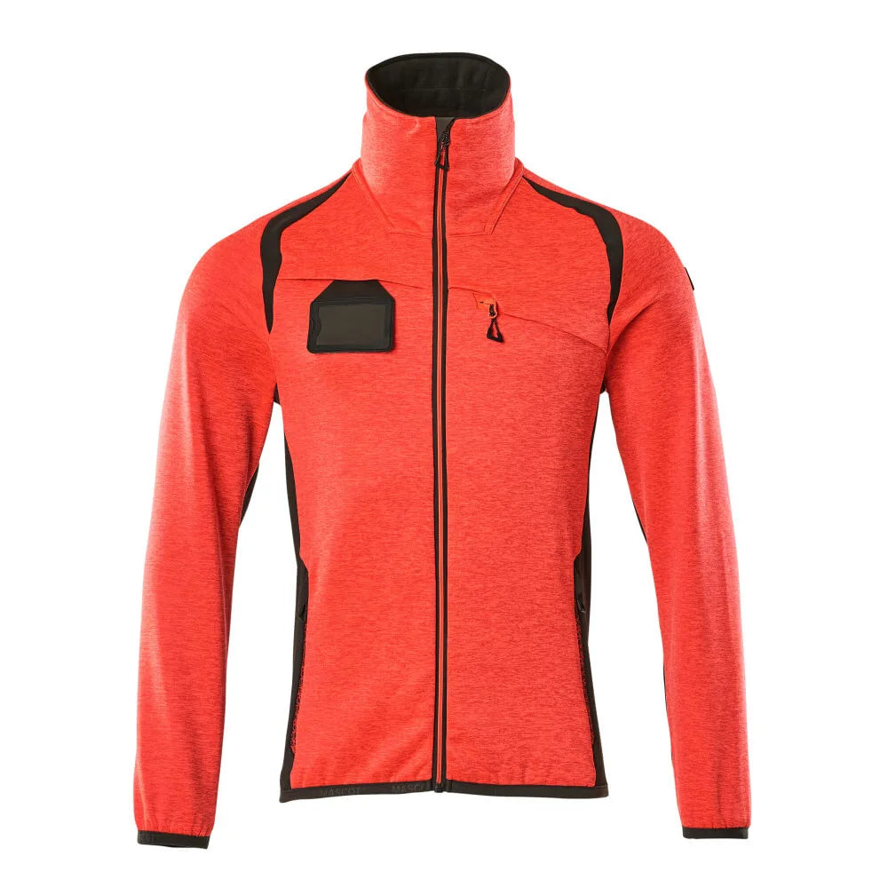 Mascot 19403-316 Fleecetrui Met Rits High Vis Rood Donkerantraciet