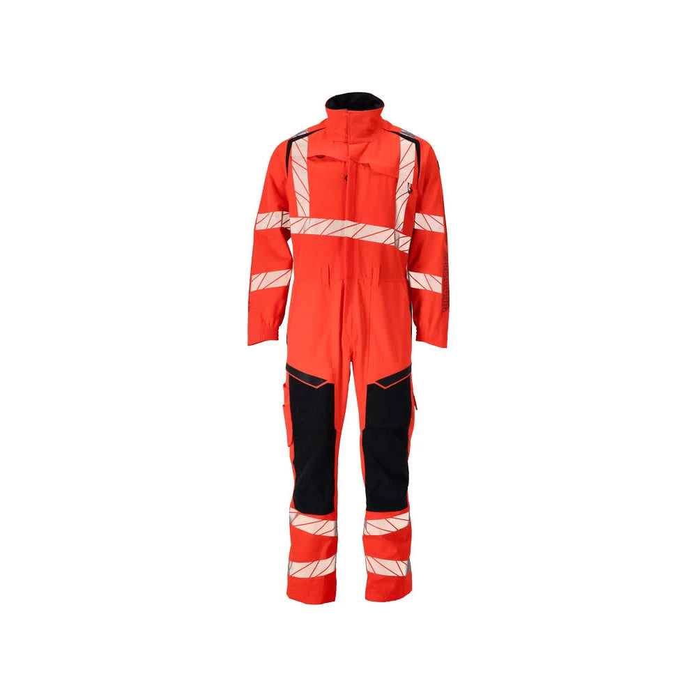 Mascot 19519-236 Overall Met Kniezakken High Vis Rood Donkermarine
