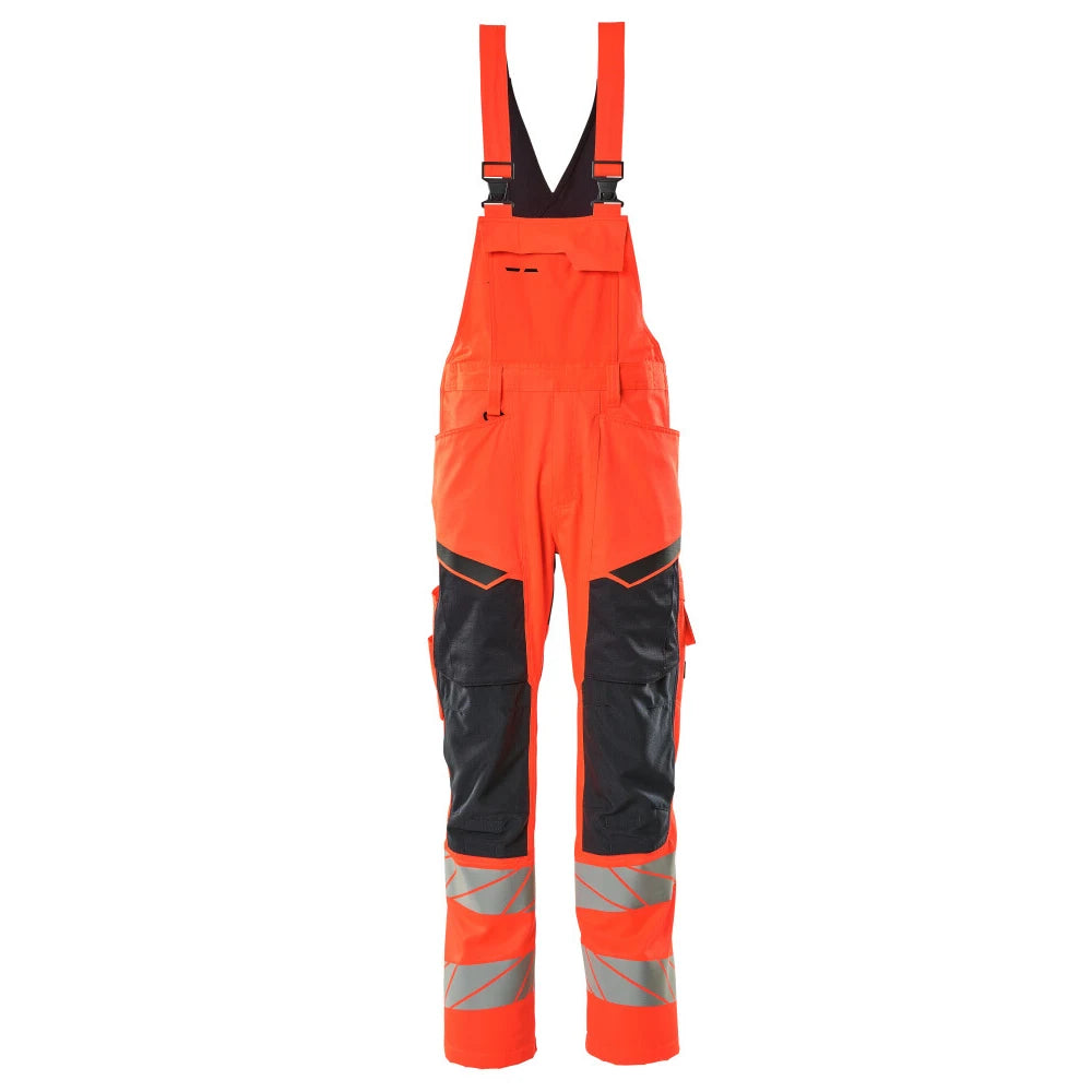 Mascot 19569-236 Amerikaanse Overall Met Kniezakken High Vis Rood Donkermarine