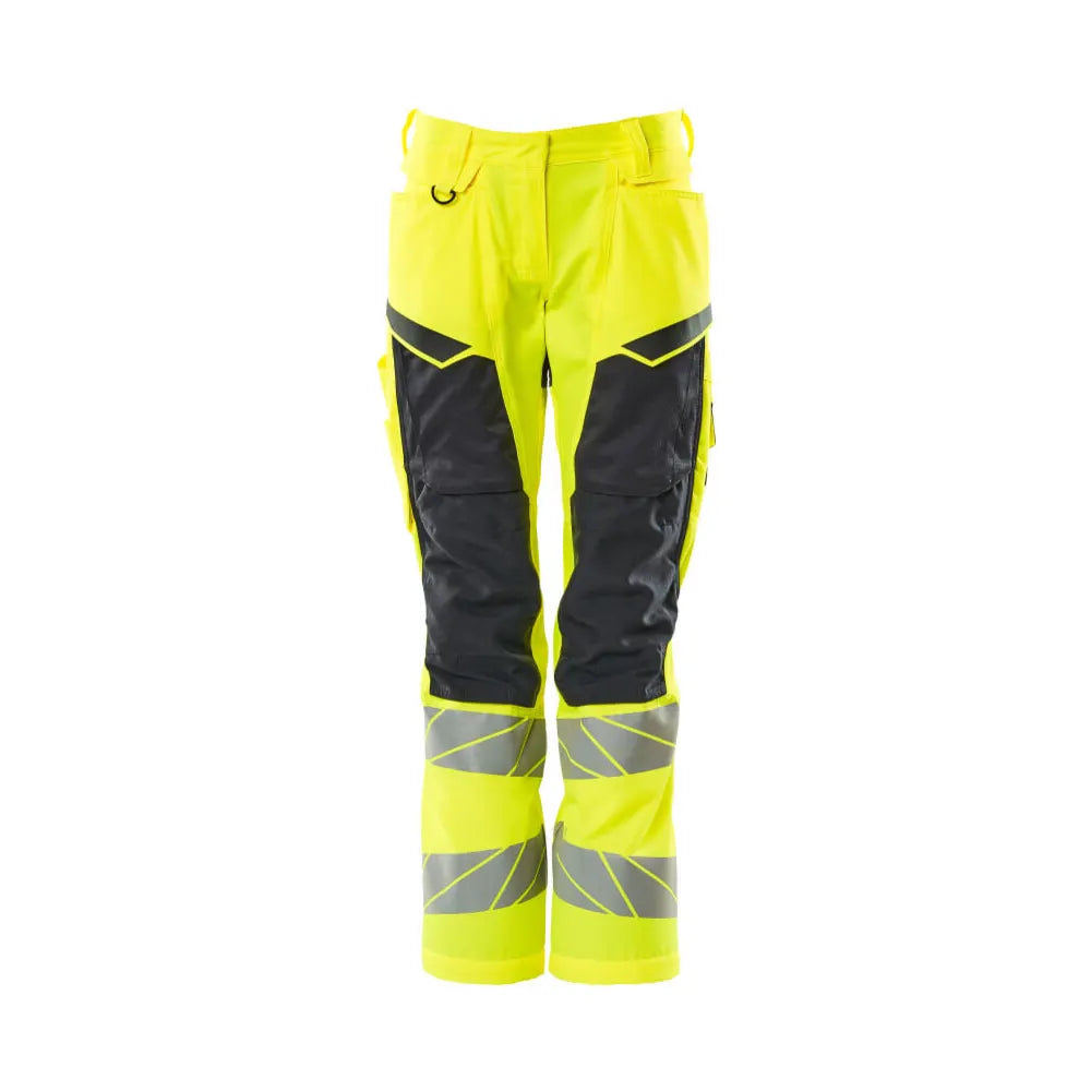 Mascot 19578-236 Broek Met Kniezakken High Vis Geel Donkermarine