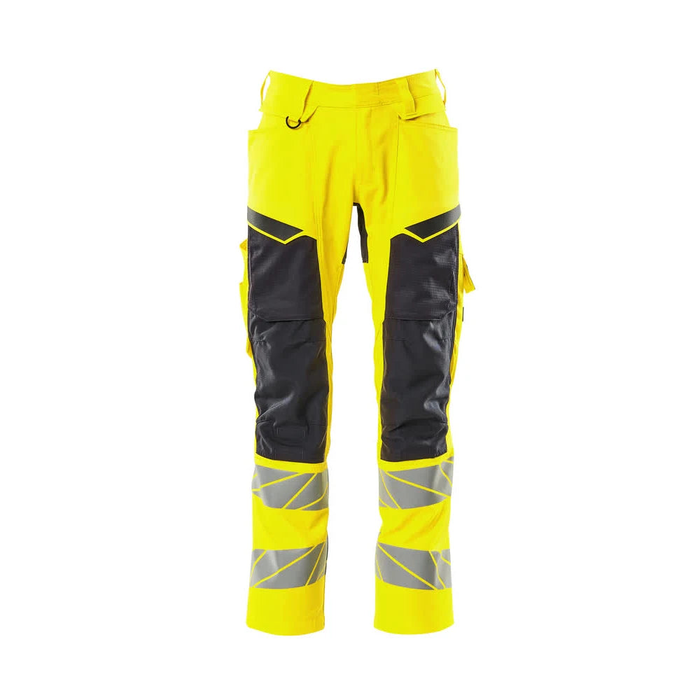 Mascot 19579-236 Broek Met Kniezakken High Vis Geel Zwart