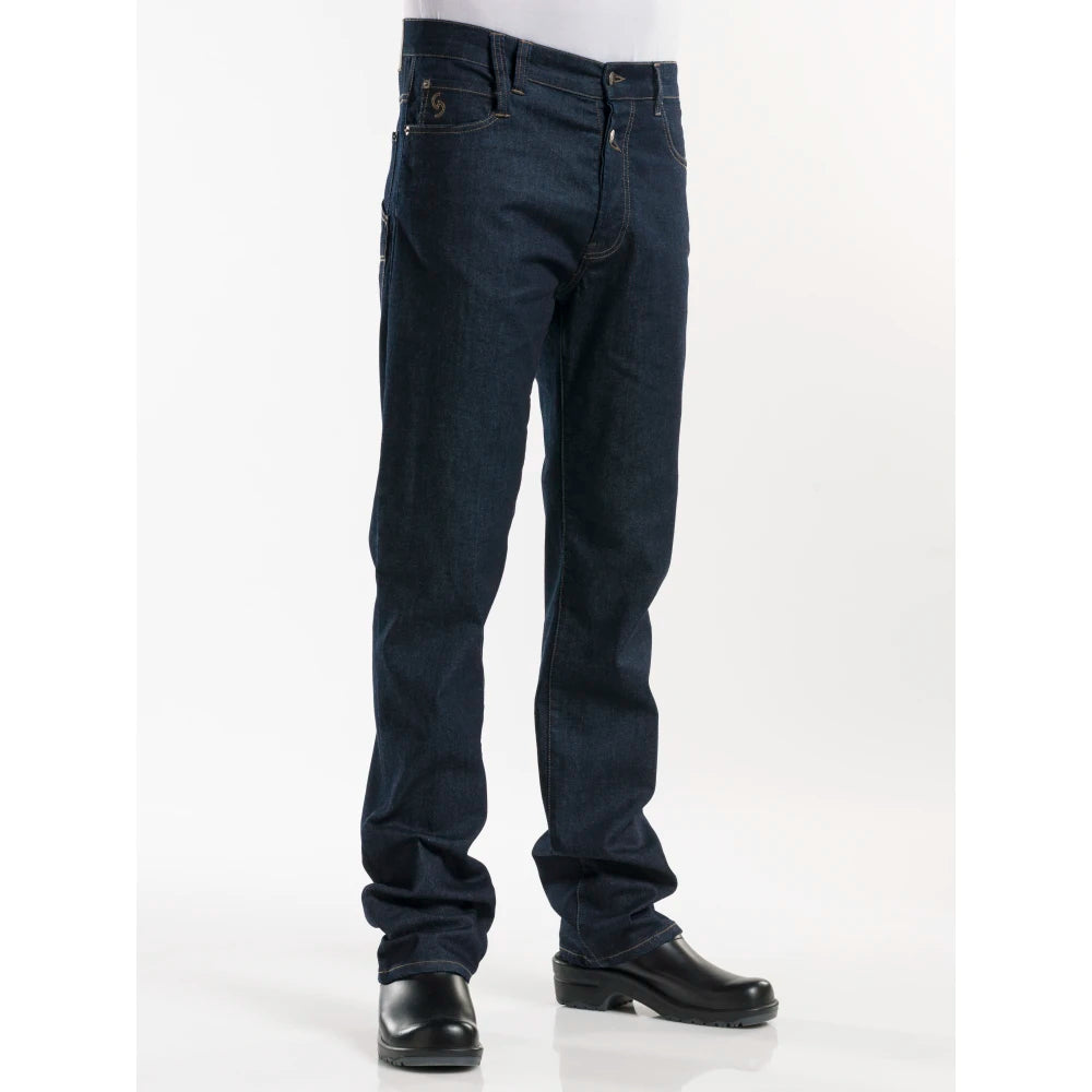 Chaud Devant Kokspantalon Jeans Blue Denim Stretch