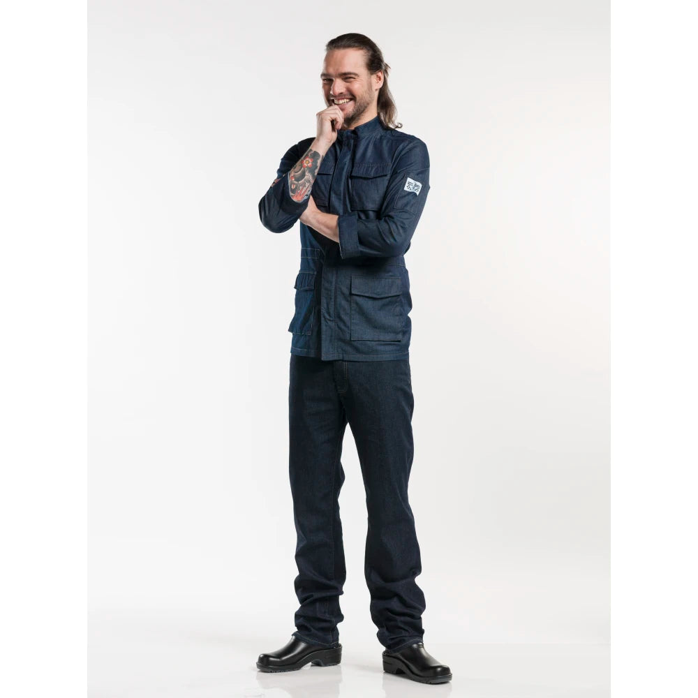 Chaud Devant Kokspantalon Jeans Blue Denim Stretch
