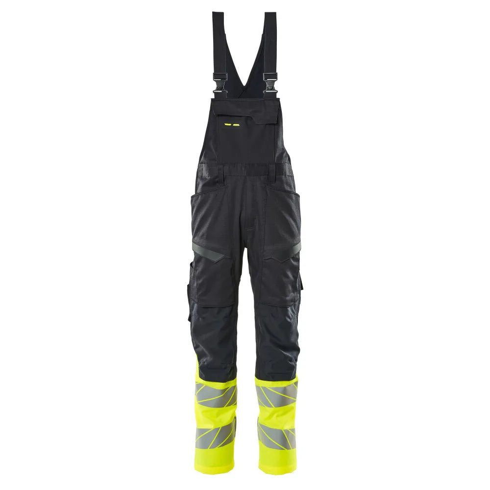 Mascot 19669-236 Amerikaanse Overall Met Kniezakken Donkermarine High Vis Geel