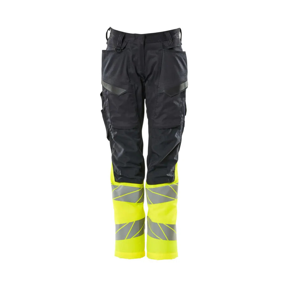 Mascot 19678-236 Broek Met Kniezakken Donkermarine High Vis Geel