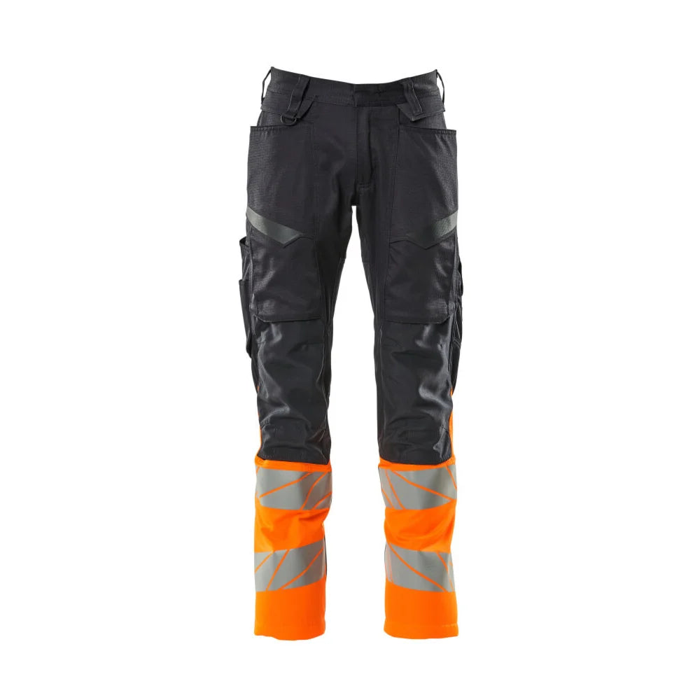 Mascot 19679-236 Broek Met Kniezakken Donkermarine High Vis Oranje