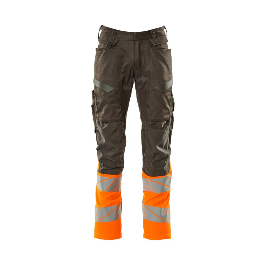Mascot 19679-236 Broek Met Kniezakken Donkerantraciet High Vis Oranje