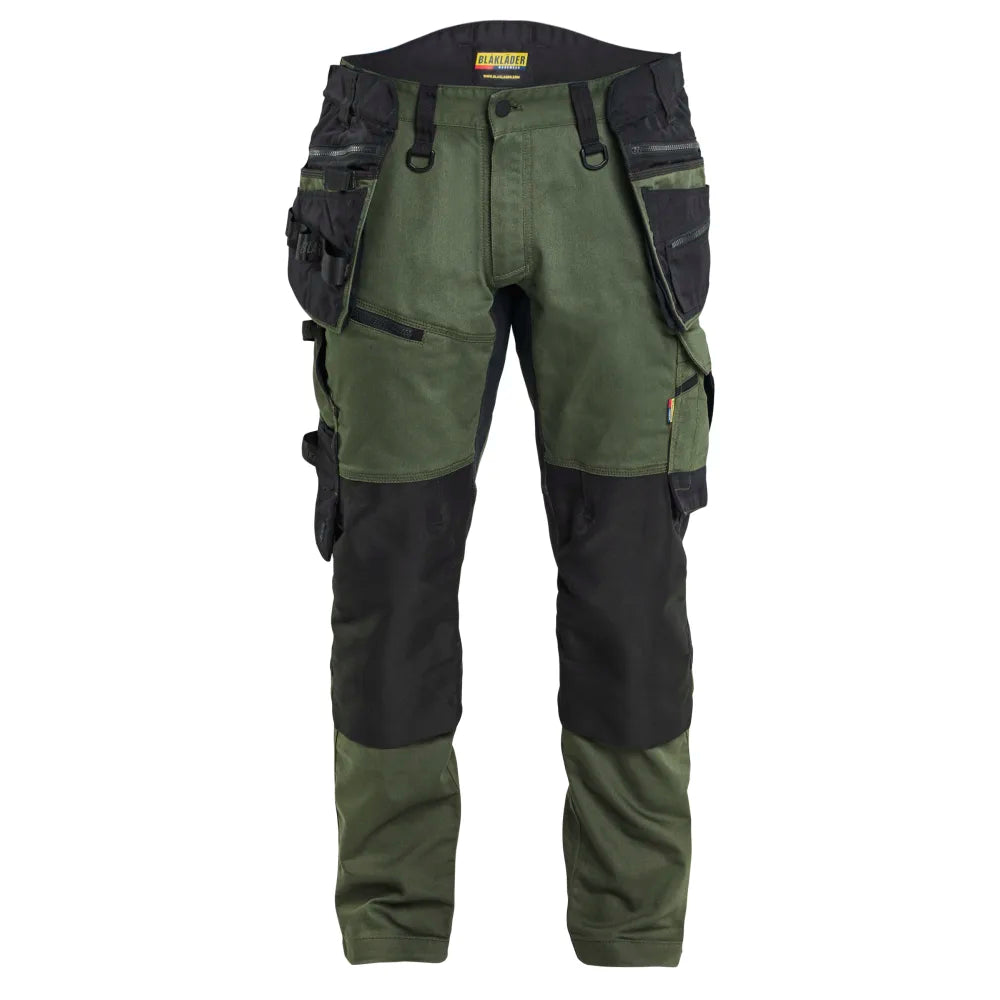 Blaklader 1970 1149 Striker Werkbroek Met Stretch Donker Herfstgroen Zwart