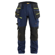 Blaklader 1970 1149 Striker Werkbroek Met Stretch Donker Marineblauw High Vis Geel