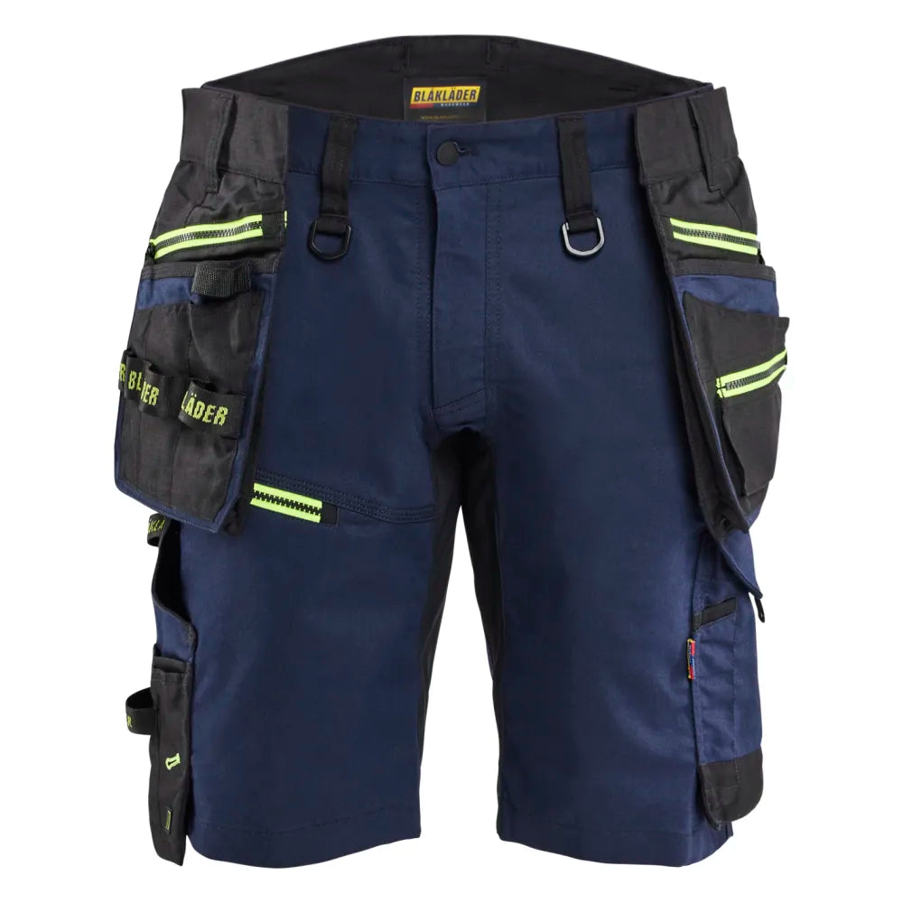Blaklader 1972 1149 Striker Short 2-Weg Stretch Donker Marineblauw High Vis Geel